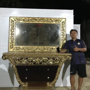 Dresser Ukir Jepara Gold Prada