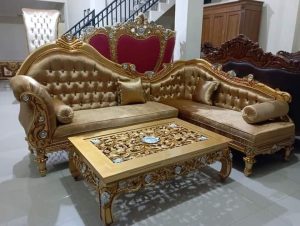 Sofa Sudut Jepara Gold